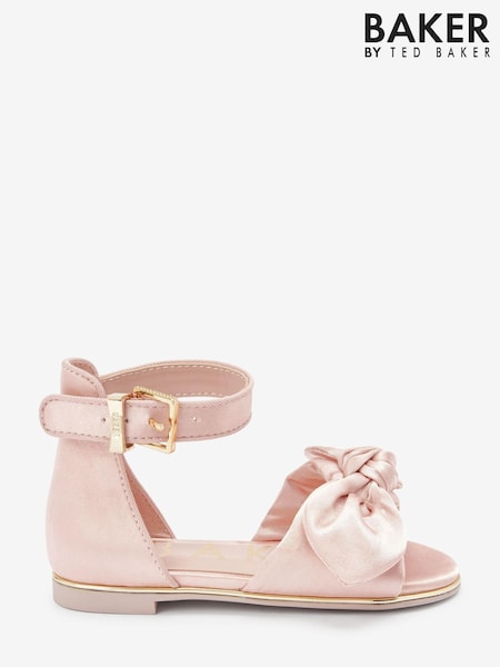 Baker by Ted Baker Pink Satin Bow Sandals (C06932) | 27 €