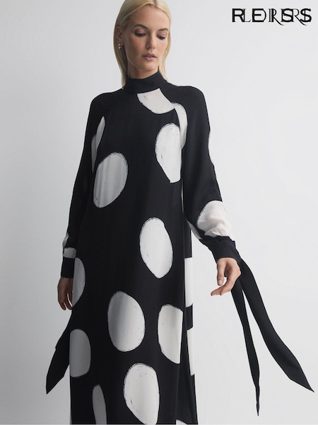 Florere Polka Dot Long Sleeve Maxi Dress (C07011) | €75