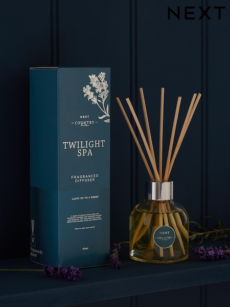 Country Luxe 60ml Twilight Spa Lavender and Cardamom Fragranced Reed Diffuser (C07292) | €12