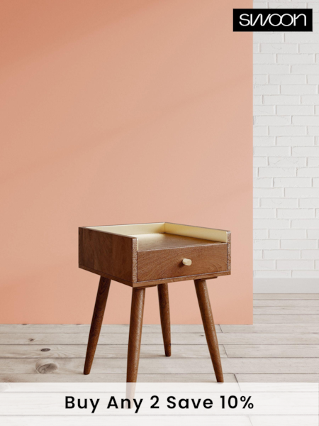 Swoon Light Brown Fresco Side Table (C07915) | €251