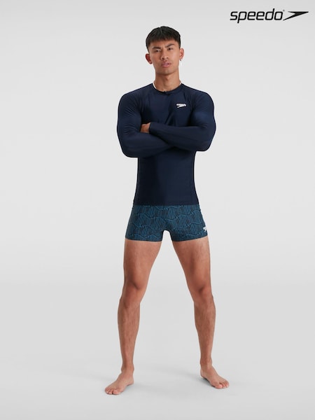 Bleumarin albastru - Speedo Mânecă lungă Rash Top (C08109) | 125 LEI