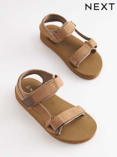 Tan Brown Strap Touch Fastening Trekker Sandals (C08661) | € 4 - € 5