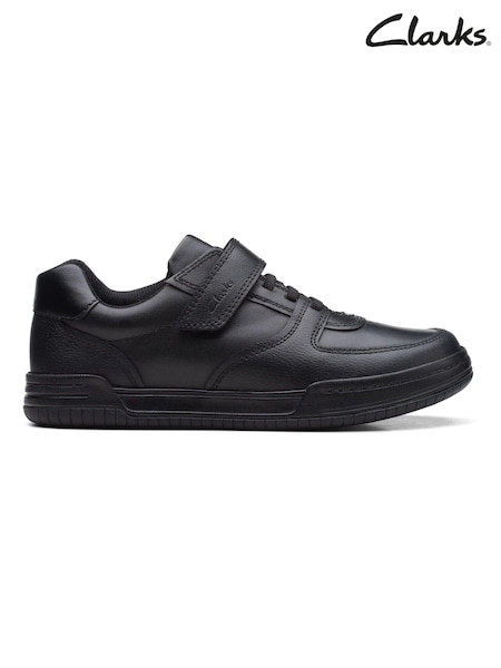 Clarks Black Multi Fit Leather Fawn Lay Shoes (C09423) | €34