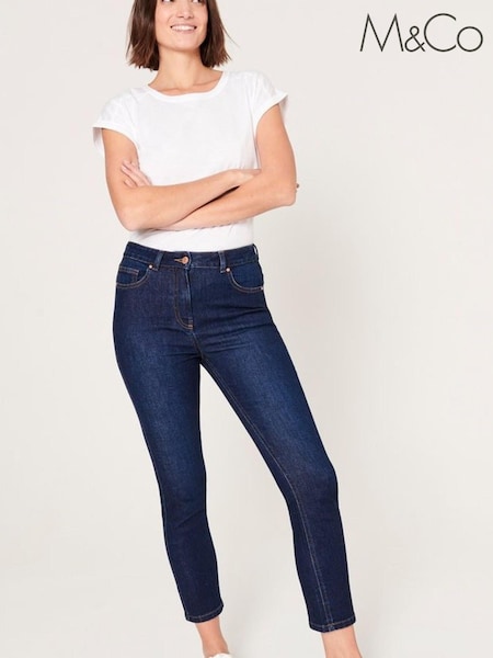 M&Co Blue Supersoft Cropped Jeans (C09467) | €15.50