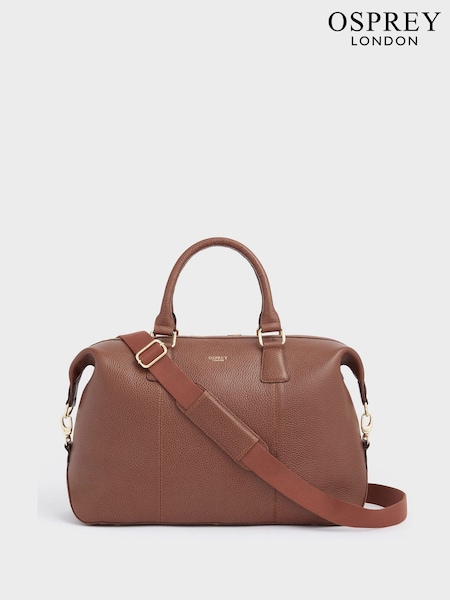 OSPREY LONDON Red The Adaline Leather Weekender (C09768) | €330