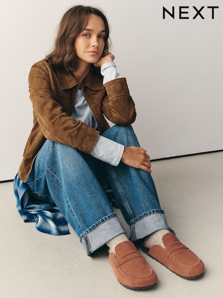 Tan Brown - Forever Comfort® Footbed Loafer Mules