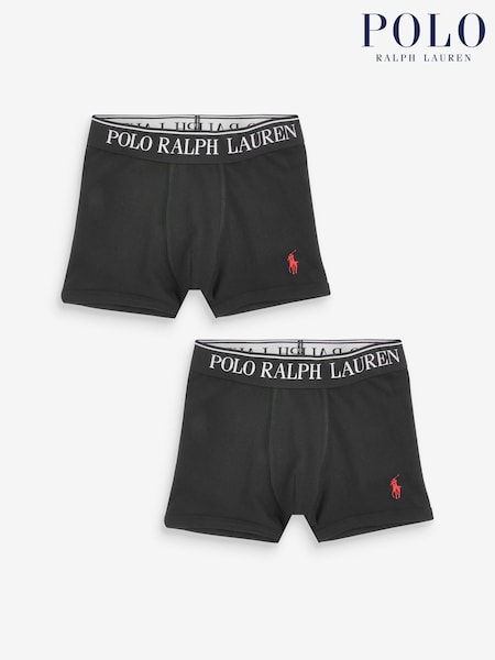 Negro - Polo Ralph Lauren Boys Cotton Stretch Logo Boxers 2 Pack (C10300) | 37 €