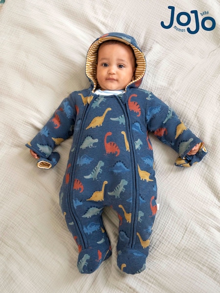 Jojo Maman Bébé Dinosaur Print Cosy Pramsuit (C10433) | ‏184‏₪
