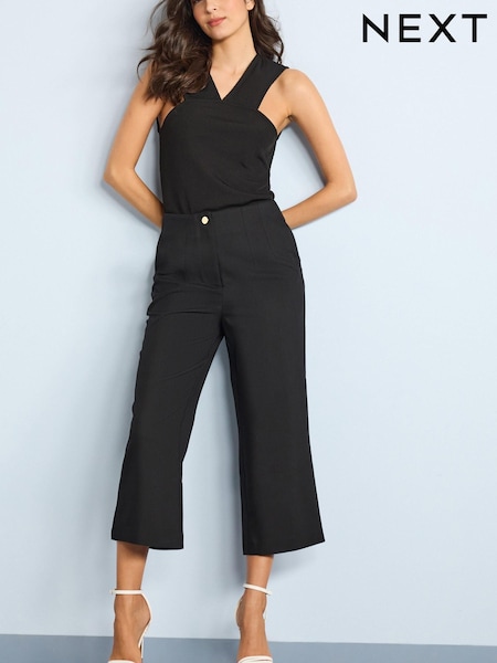 Black Super High Waist Culotte Trousers (C10800) | € 18