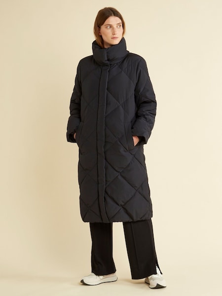 Albaray Diamond Quilt Puffer Black Coat (C11557) | 168 €