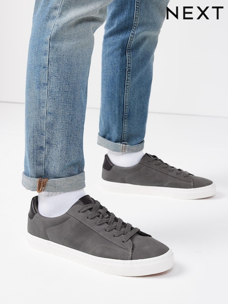 Grey Wide Fit Perforated Side Trainers (C12897) | €13 - €14
