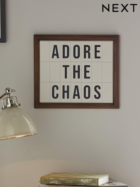 Bronx Adore The Chaos Slogan Wall Art (C13303) | R$ 155