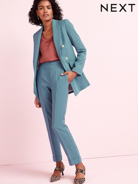Blue Tailored Turn-Up Taper Trousers (C13365) | €20 - €23