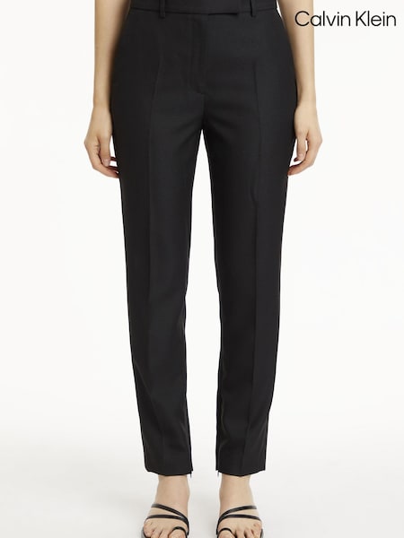 Calvin Klein Essential Slim Fit Tailored Black Trousers (C13517) | €83