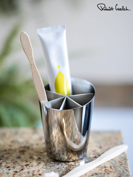 Robert Welch Silver Oblique Toothbrush Holder (C14113) | €44