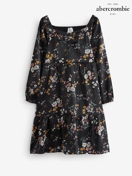 Черный - Abercrombie & Fitch Floral Print Dress (C14553) | €24