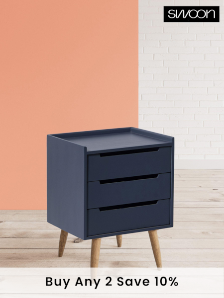 Swoon Black Southwark Bedside Table (C15562) | €276