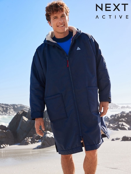 Navy Blue Active Swim Changing Robe Lightweight Jacket (C15586) | €113