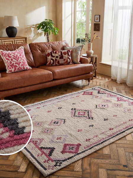 Natural/Pink Jadia Berber Rug (C15721) | €46 - €132
