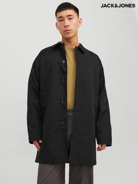 JACK & JONES Black Smart Trench Coat (C15778) | €86