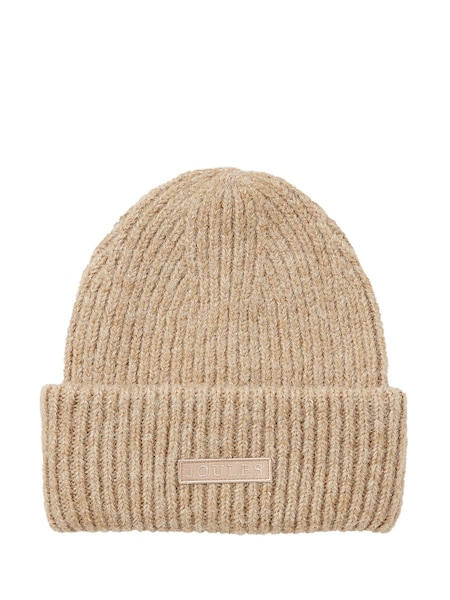 Joules Eloise Oat Oversized Knitted Beanie Hat (C15891) | €18.50