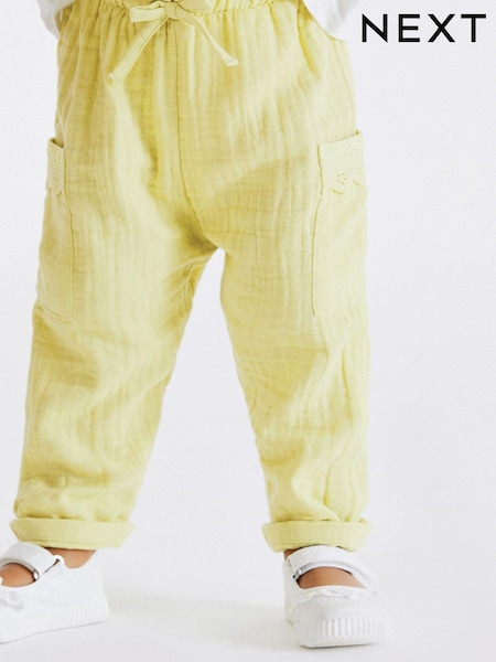 V barvi limete - Textured Soft Touch Trousers (3mths-10yrs) (C16003) | € 9 - € 11