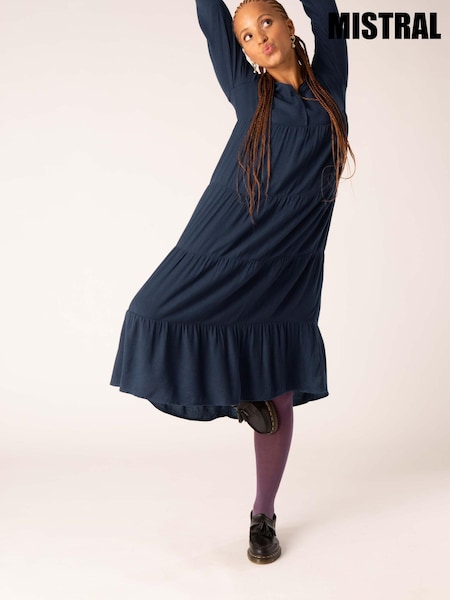 Mistral Blue Tiered Viscose Dress (C16269) | €35