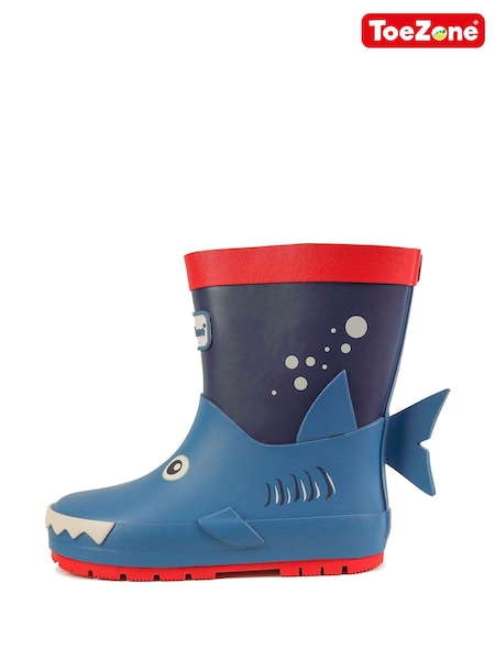 ToeZone Blue Shark Rain Boots (C16433) | R$ 180