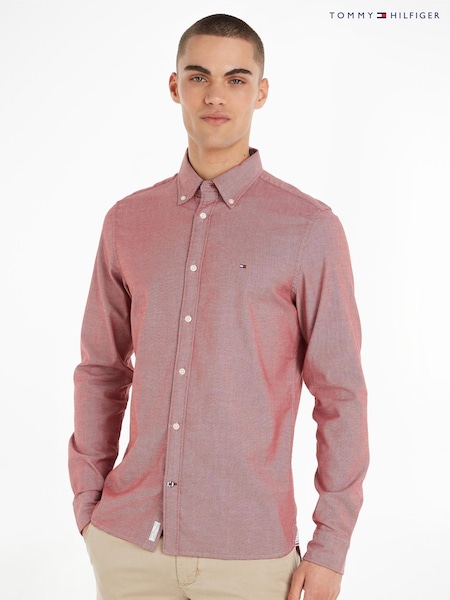 Tommy Hilfiger Slim Fit Red Flex Dobby Shirt (C16617) | €57