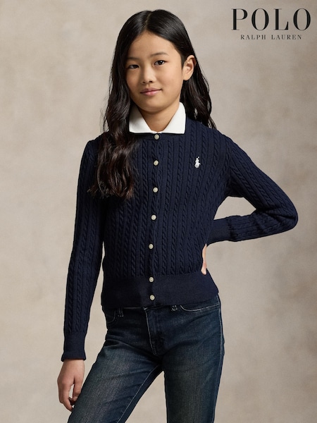 Blue - Polo Ralph Lauren Cable Knit Cardigan