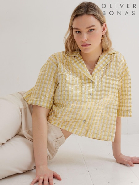 Oliver Bonas Yellow Striped Boxy Shirt (C18170) | 42 €