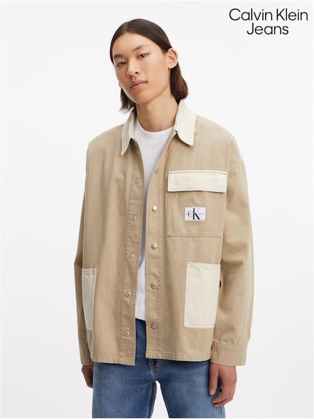 Calvin Klein Jeans Brown Oversized Utility Shacket (C18230) | 221 zł