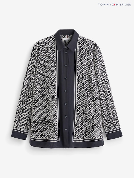 Tommy Hilfiger Monogram Relaxed Fleur Black Shirt (C18566) | €95