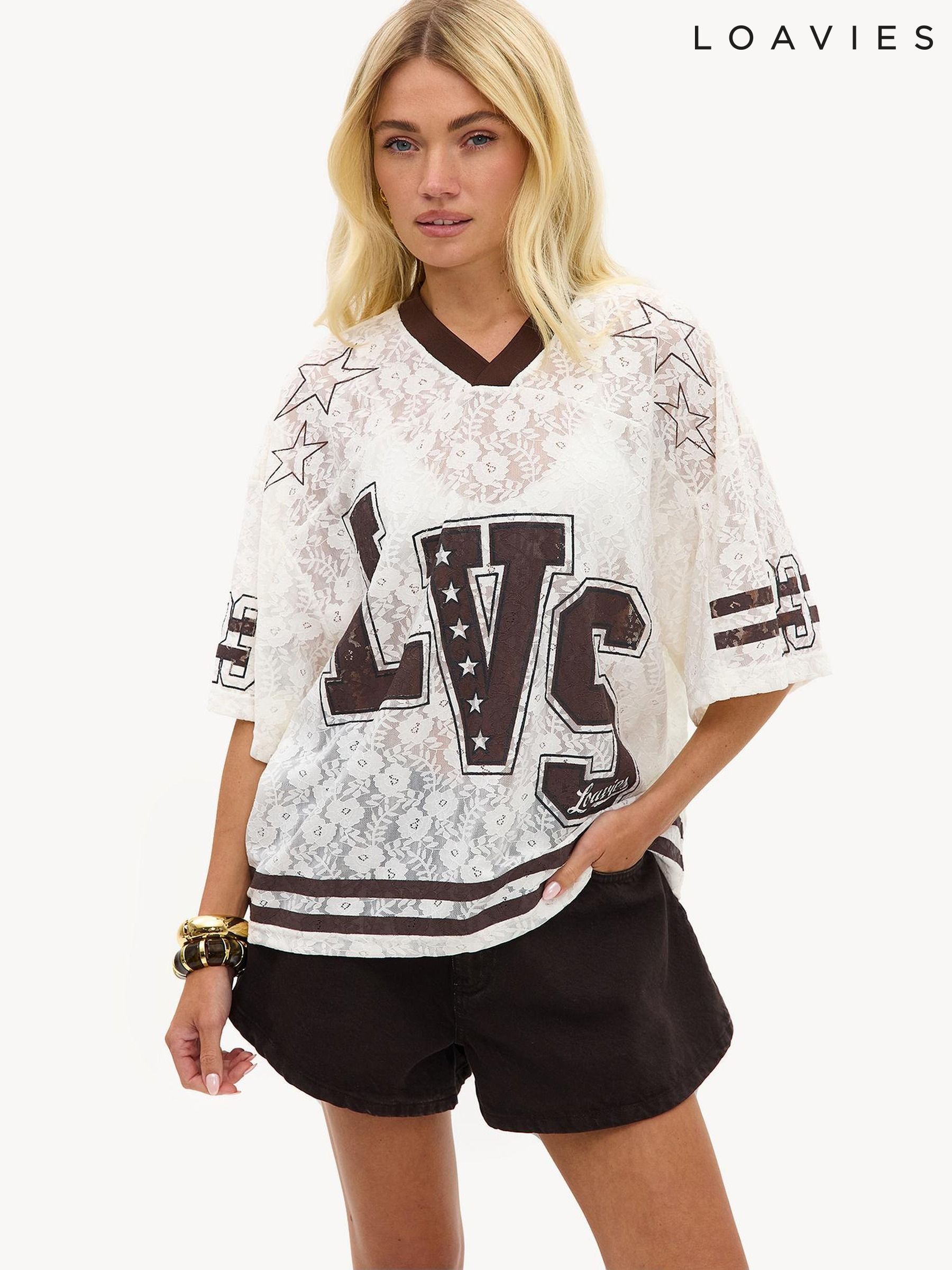 Buy Women's Tops Oversized Graphic V-Neck Online | Next Brazil