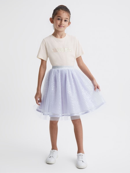 Reiss Lilac Charlotta 9-12 yrs Sequin Midi Skirt (C19029) | €78