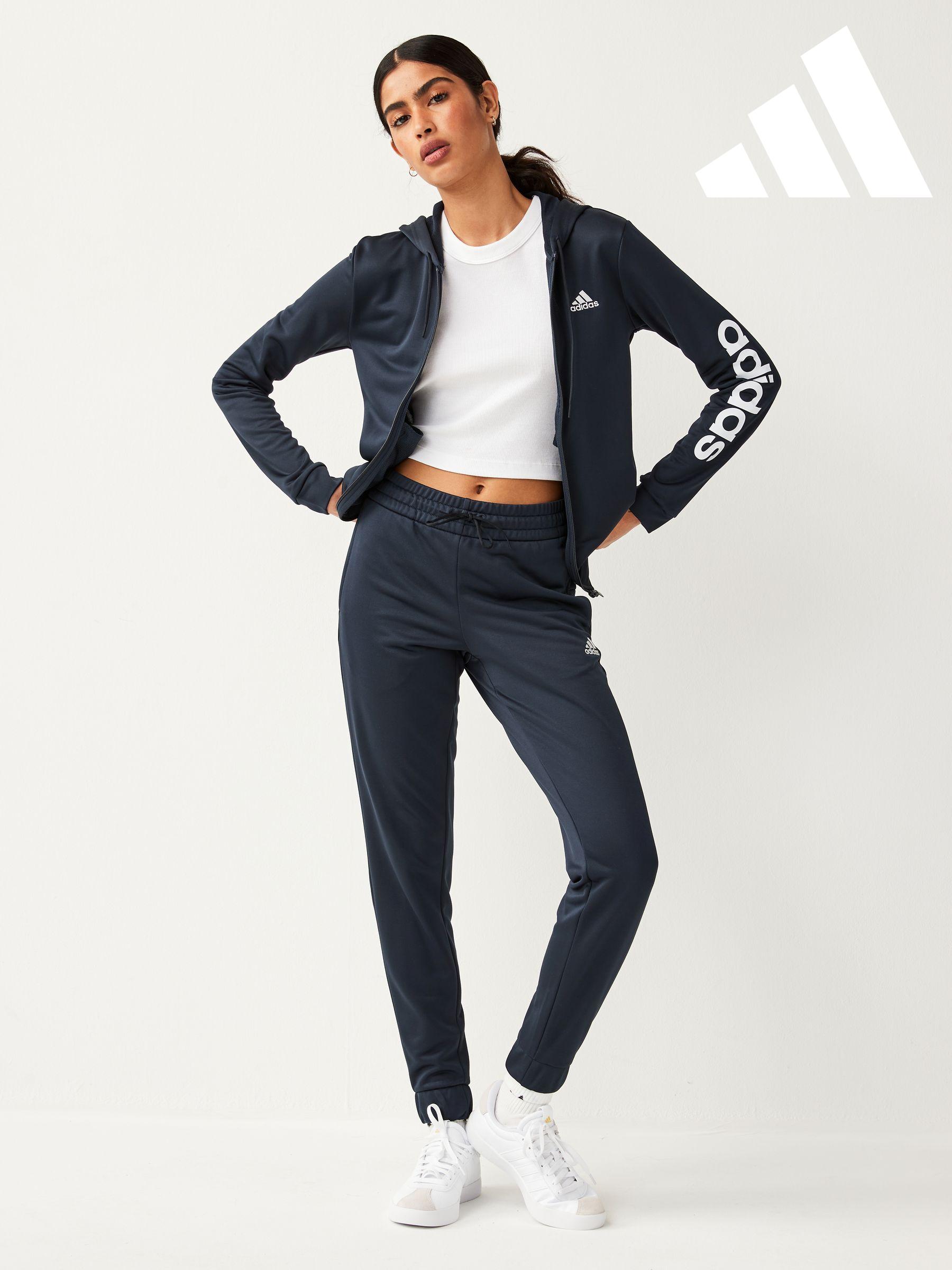 Navy tracksuit girl hotsell