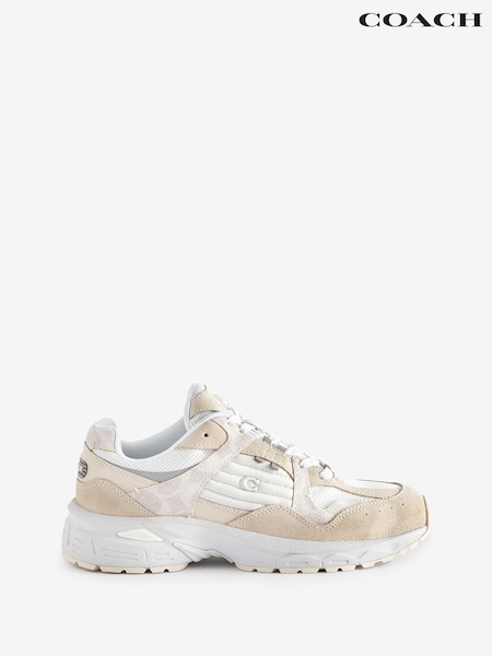 COACH White Signature Trainers (C19797) | AED800