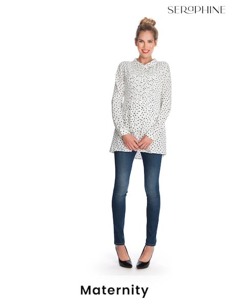 Seraphine White Maternity Dotty Woven Top (C20235) | 3,304 UAH