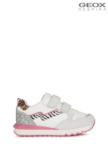 Geox Junior Girls Fastics White Trainers (C20446) | 354 LEI - 391 LEI
