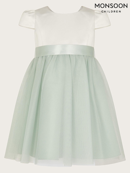 Monsoon Green Tulle Baby Bridesmaid Dress (C20632) | 173 QAR - 198 QAR