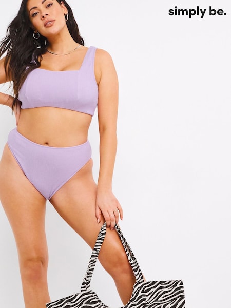 Simply Be Purple Lilac Mix And Match Crinkle Bikini Set (C20926) | €17.50