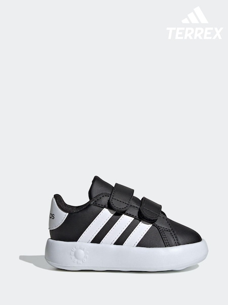 adidas Black/White Kids Grand Court 2.0 Shoes (C21884) | R$ 225