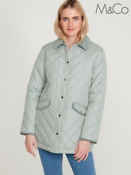 M&Co Green Quilted Jacket (C21987) | €21