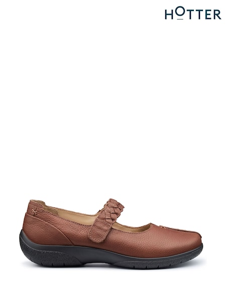 rjava - Hotter Shake II Touch Fastening Leather Shoes (C22004) | € 104