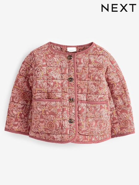 rožnata - Printed Quilted Jacket (12mths-12yrs) (C22120) | € 15 - € 19