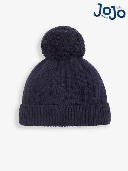 JoJo Maman Bébé Navy Blue Cosy Rib Hat (C22312) | €24