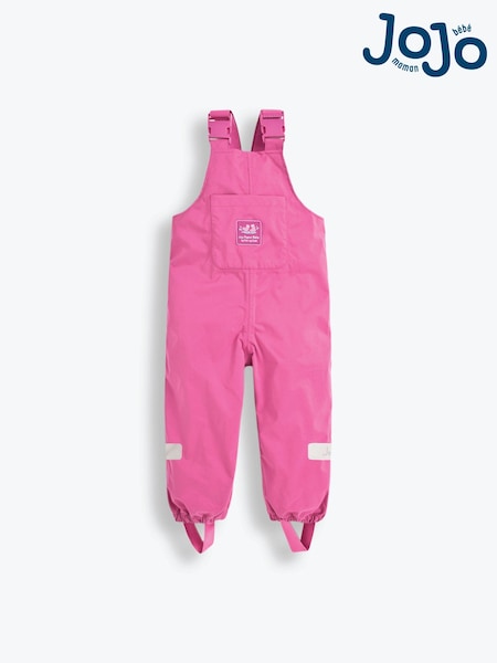 JoJo Maman Bébé Fuschia Pink Pack-Away Waterproof Dungarees (C22592) | €52