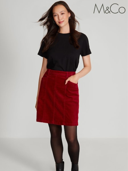 M&Co Red Cord A-line Skirt (C22920) | €15.50