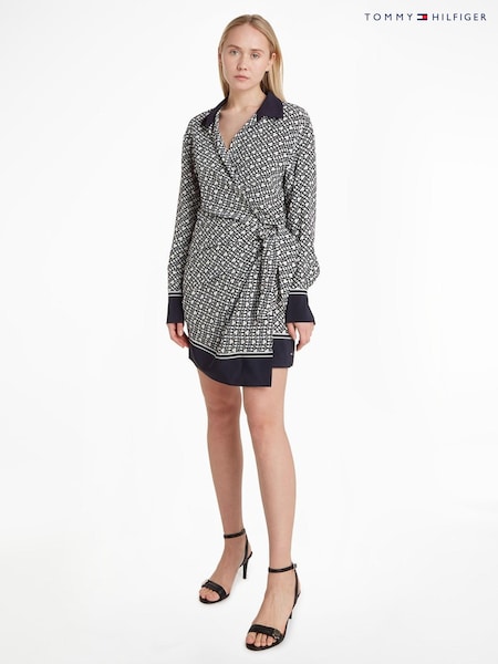Tommy Hilfiger Monogram Black knitted Shirt Dress (C22961) | €108