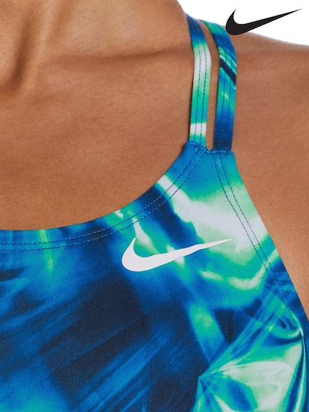 Blau/Grün - Nike Solar Rise Badeanzug mit Racerback (C22976) | 33 €